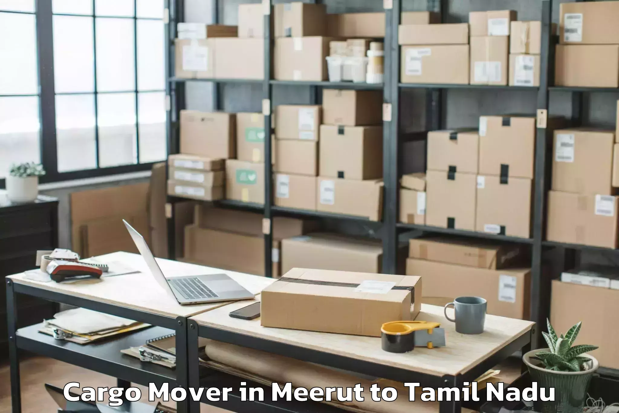 Top Meerut to Manappakkam Cargo Mover Available